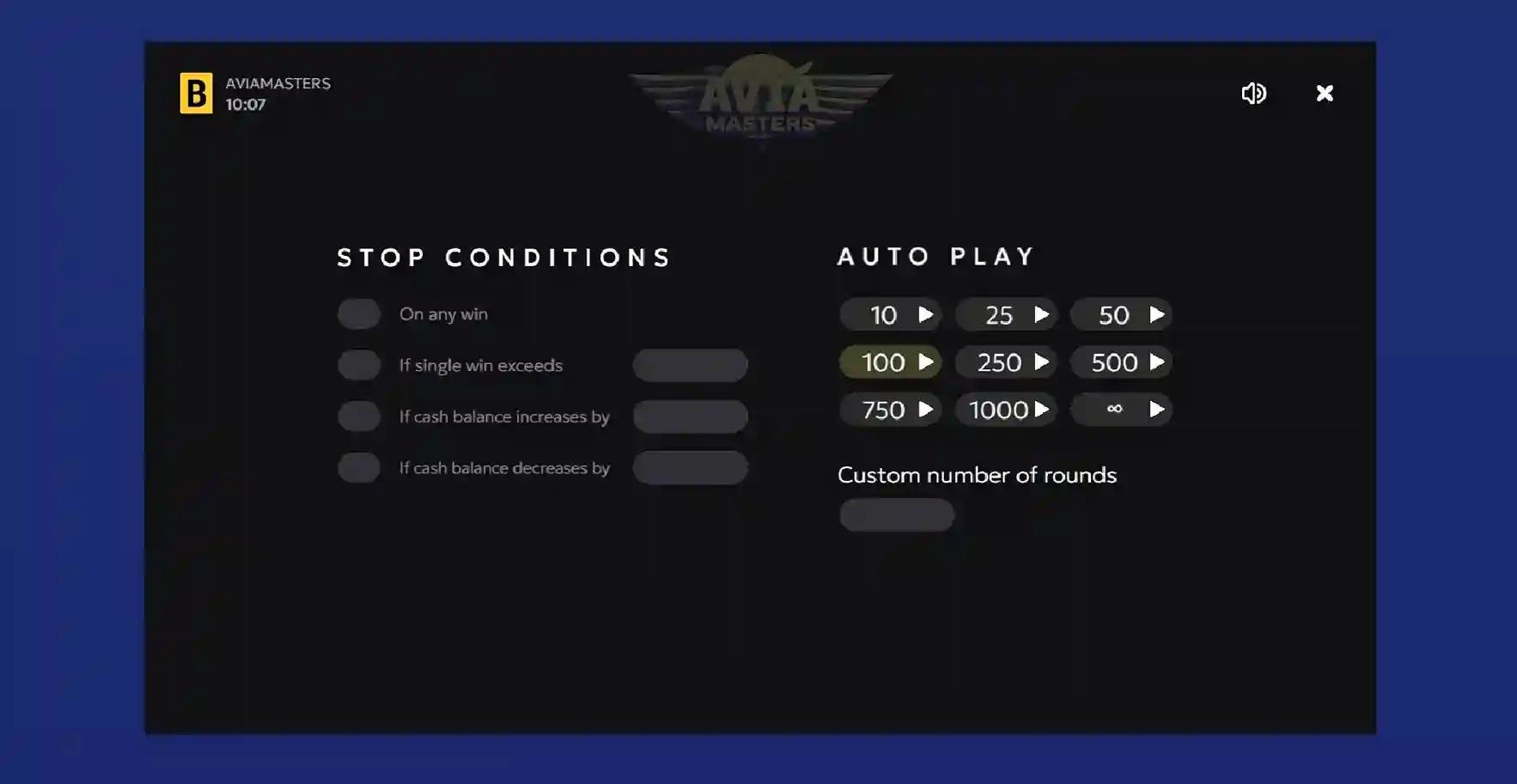 Auto Play in Aviamasters